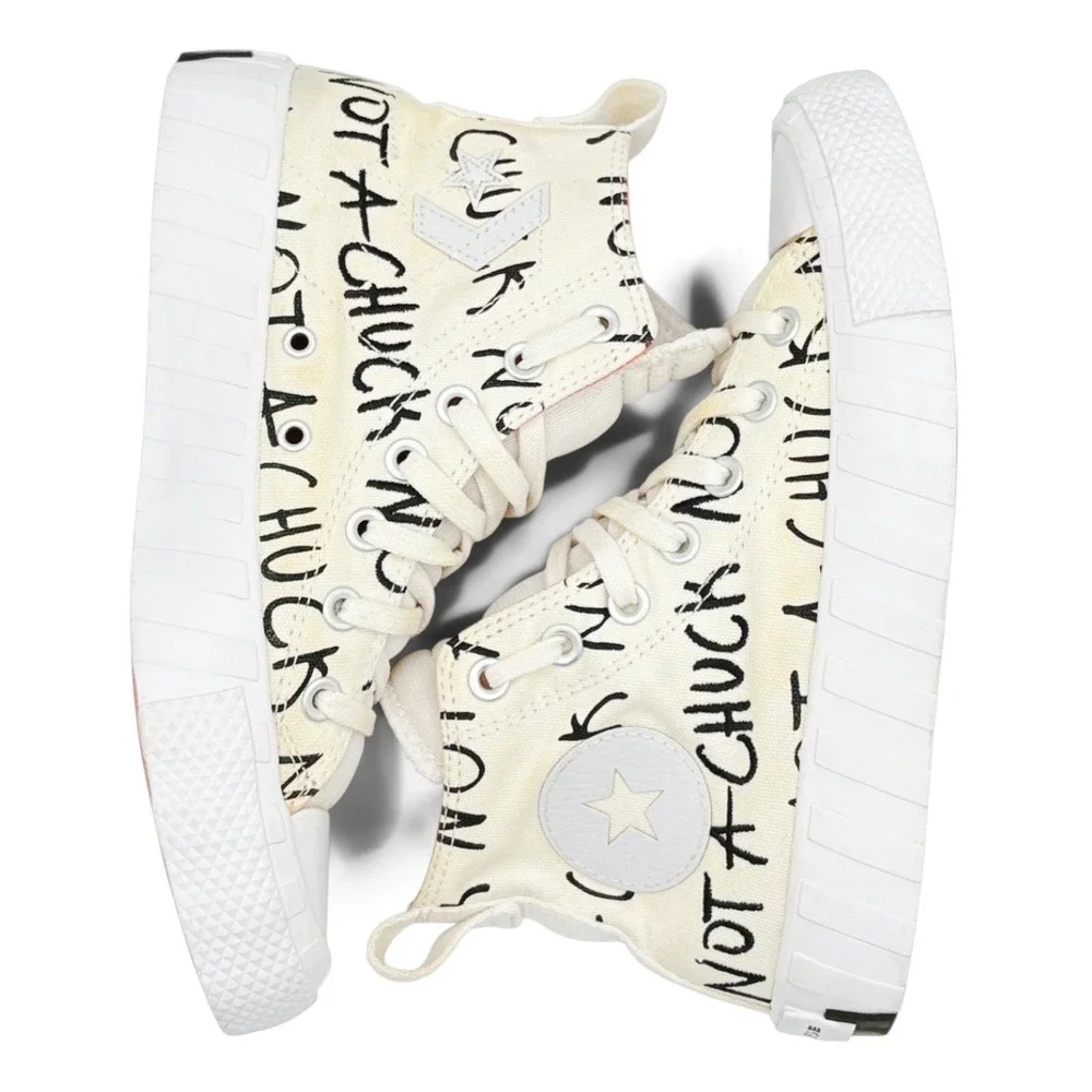 Converse UNT1TL3D Hi GS Not A Chuck Kids US 5 Egret White High Top Shoes 266515C